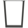Pés para mesa de jantar em V. 2 peças. antracite. 70x(72-73.3) cm. aço 3