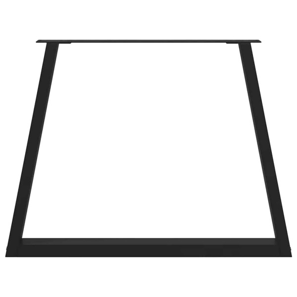 Patas mesa comedor forma V 2uds acero negro 100x(72-73.3) cm M 5