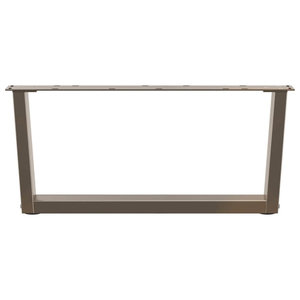 Patas para mesa de comedor en forma de V 2 uds acero natural M 4