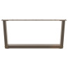 Pés para mesa de centro em formato de V. 2 peças. aço natural. 70x(30-31.3) cm. aço 4