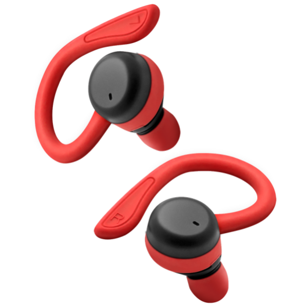 Auriculares deportivos spartan bluetooth 5.3 manos libres accesorios intercambiables detalles en rojo M 2