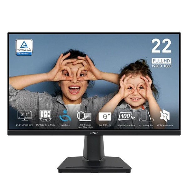 Monitor MSI PRO 21.5" IPS MP225 negro D
