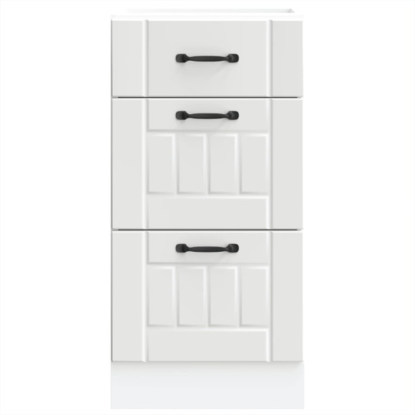 Mueble bajo de cocina Lucca madera de ingeniería blanca M 4