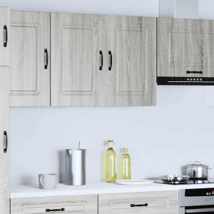 Mueble de pared de cocina Kalmar madera ingeniería sonoma gris H