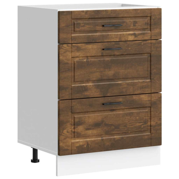 Mueble bajo de cocina porto roble ahumado madera reconstituida M 2