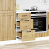 Mueble bajo de cocina Lucca roble artesanal 3