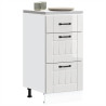 Mueble bajo de cocina Lucca blanca de alto brillo 1
