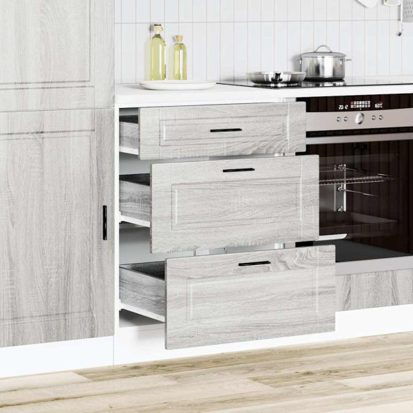 Mueble bajo de cocina porto gris sonoma madera reconstituida M 3