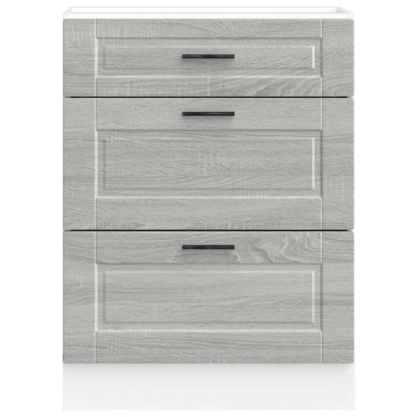 Mueble bajo de cocina porto gris sonoma madera reconstituida M 4