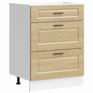 Mueble bajo de cocina porto roble sonoma madera reconstituida H