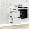 Mueble bajo de cocina Lucca madera contrachapada gris cemento 3