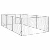 Canil exterior para cães com porta 2x4x1 m aço galvanizado 5