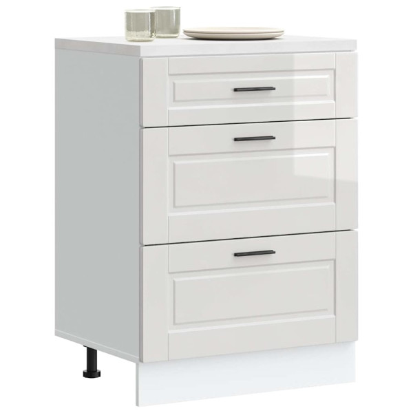 Mueble bajo de cocina Porto alto brillo blanco D