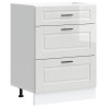 Mueble bajo de cocina Porto alto brillo blanco 2