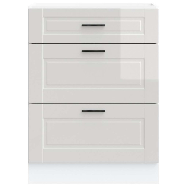 Mueble bajo de cocina Porto alto brillo blanco M 4