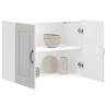 Armário de parede de cozinha Kalmar branco alto brilho 3