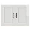 Armario de pared de cocina Kalmar blanca de alto brillo 5