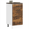 Mueble bajo de cocina Lucca roble ahumado 1