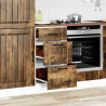 Mueble bajo de cocina Lucca roble ahumado 3