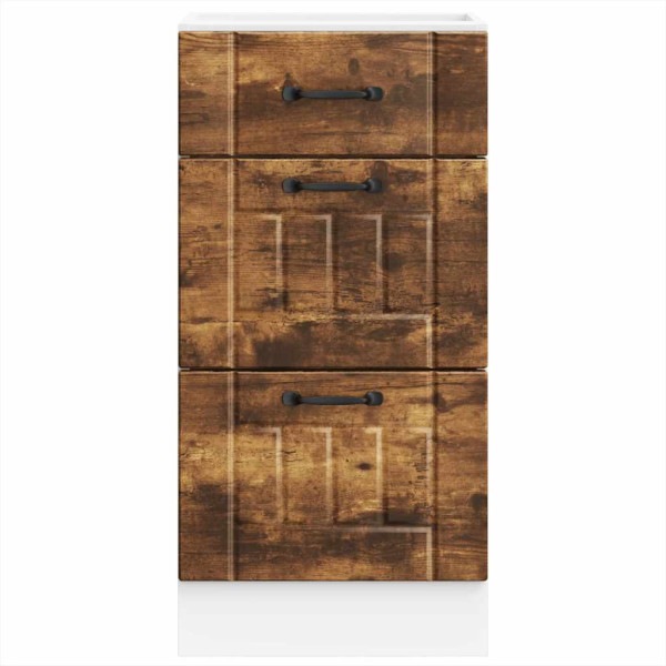 Mueble bajo de cocina Lucca roble ahumado M 4