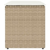 Bancos de jardim com almofadas 2 unid 40x40x43 cm vime PE bege 4