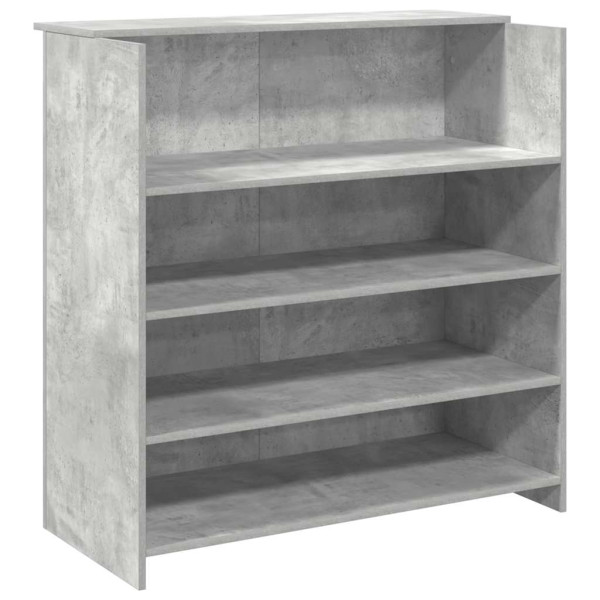 Mostrador de recepción gris hormigón 100x50x103.5 cm M 2