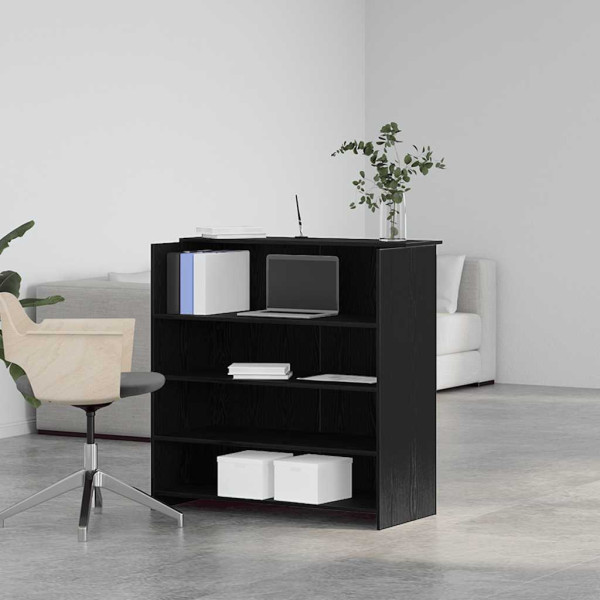 Mostrador de recepción roble negro 100x50x103.5 cm M 3