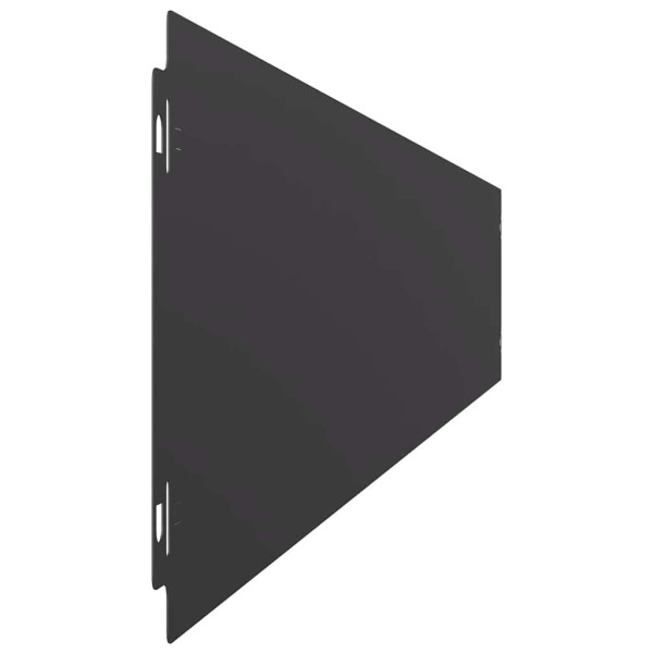 Orlas de relvado 10 pcs preto 15x103 cm aço laminado a frio M 5