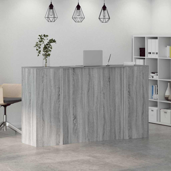 Mostrador de recepción sonoma gris 180x50x103.5 cm M 4