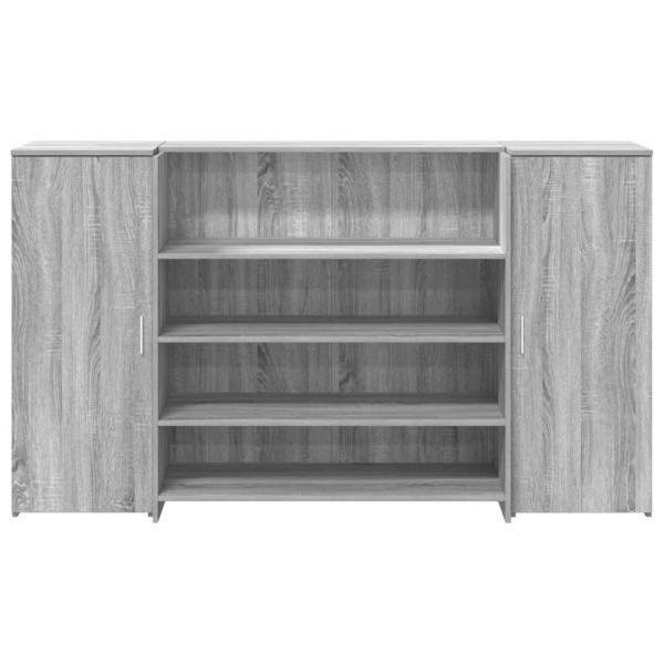 Mostrador de recepción sonoma gris 180x50x103.5 cm M 5