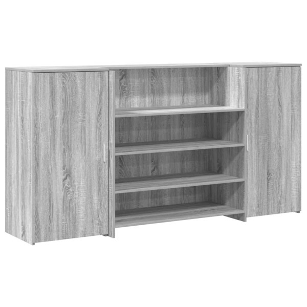 Mostrador de recepción sonoma gris 200x50x103.5 cm M 2