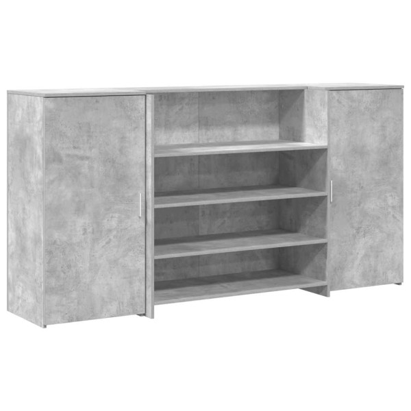 Mostrador de recepción gris hormigón 200x50x103.5 cm M 2