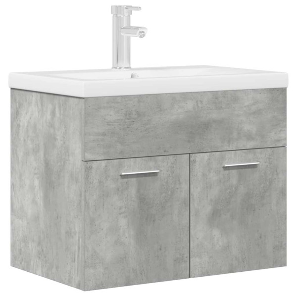 Mueble de baño con lavabo incorporado y grifo gris hormigón M 2