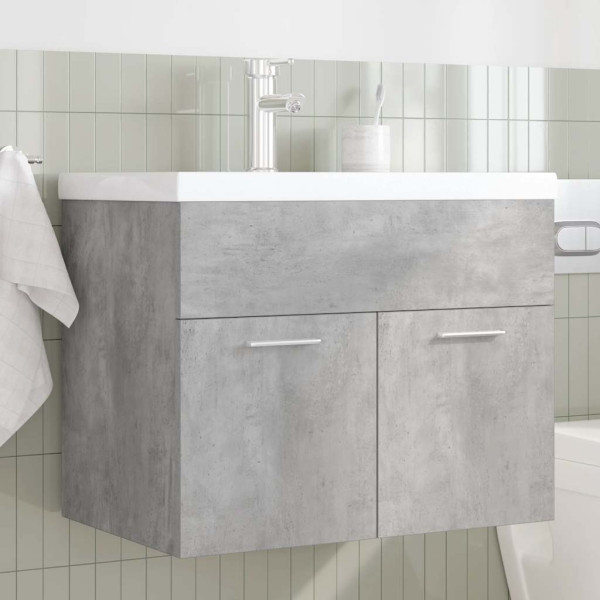 Mueble de baño con lavabo incorporado y grifo gris hormigón M 3