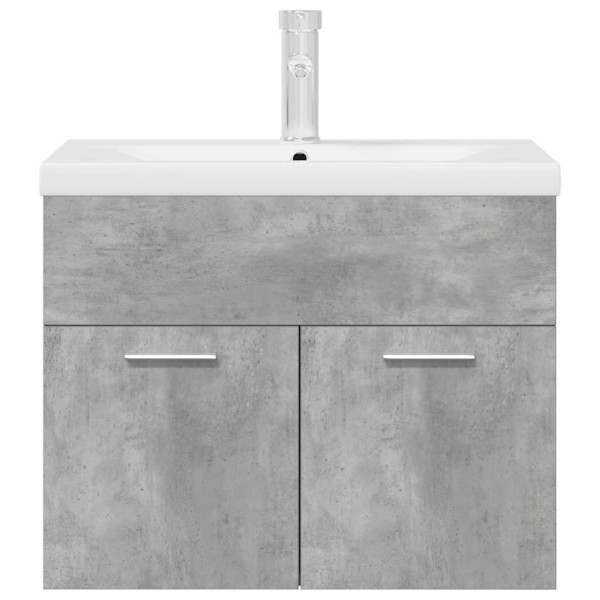 Mueble de baño con lavabo incorporado y grifo gris hormigón M 4