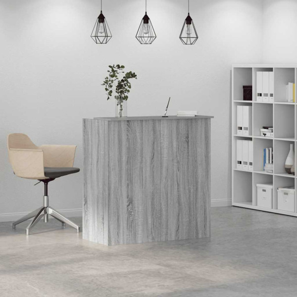 Mostrador de recepción sonoma gris 100x50x103.5 cm M 4