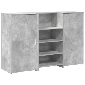 Mostrador de recepción gris hormigón 155x50x103.5 cm H