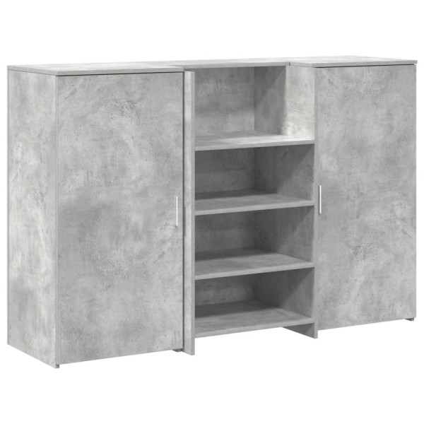 Mostrador de recepción gris hormigón 155x50x103.5 cm M 2