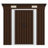 Abrigo de jardim 194x121x181 cm aço castanho 5