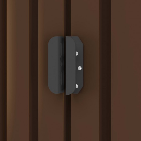 Caseta de almacenamiento jardín acero marrón 204x132x186 cm M 3