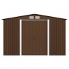 Abrigo de jardim 57x205x178 cm aço castanho 4