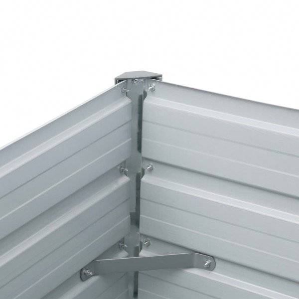 Canteiro jardim elevado 320x40x77 cm aço galvanizado verde M 5