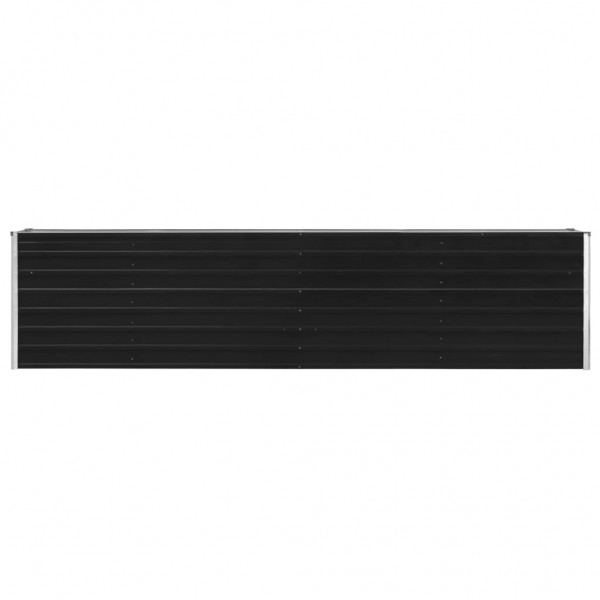 Canteiro jardim elevado 320x40x77 cm aço galvanizado antracite M 3