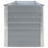 Canteiro elevado jardim aço galvanizado 320x40x45 cm cinzento 4