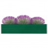 Arriate de jardín de acero galvanizado verde 320x40x45 cm 1