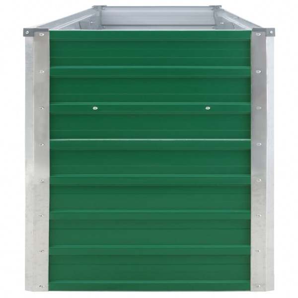 Canteiro elevado de jardim aço galvanizado 320x40x45cm verde M 4