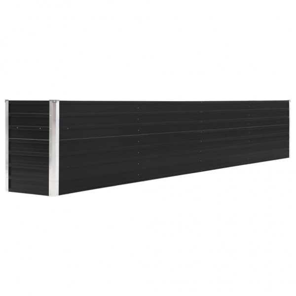Canteiro elevado jardim aço galvanizado 320x40x45 cm antracite M 2