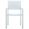 Cadeiras jardim 4 pcs plástico branco aspeto vime 3