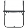 Mesa balcón colgante plástico aspecto ratán negro 60x64x83.5 cm 2