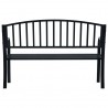 Banco jardim 125 cm aço preto 4